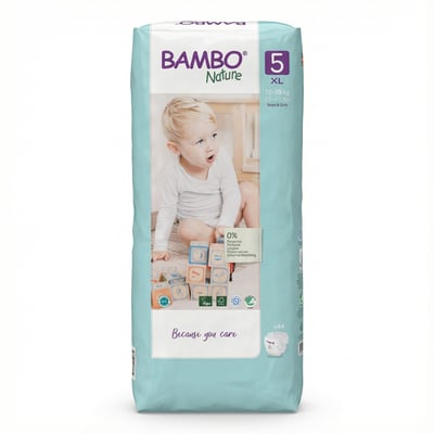Bambo Nature bleiur stærð 5 XL 44 stk