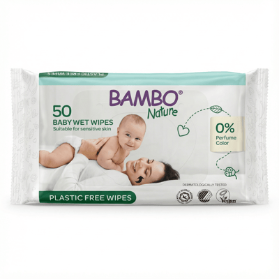 Bambo Nature blautþurrkur fyrir börn 50 stk