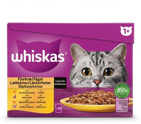 Whiskas alifuglakræsingar í sósu 12 x 85 g