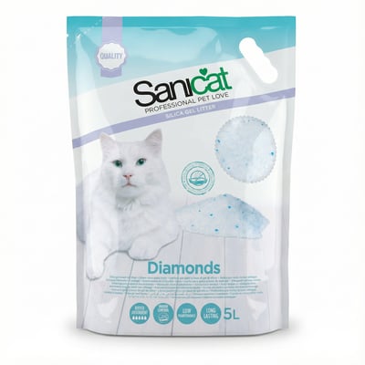 Sanicat Diamonds kísilgel kattasandur 5 l