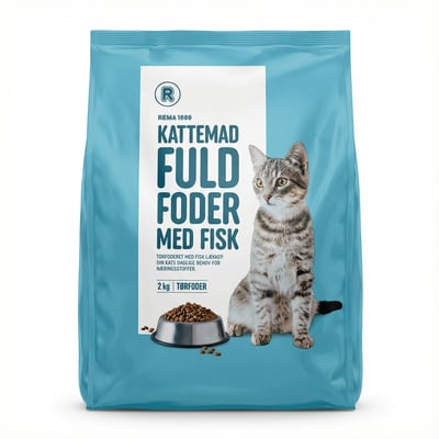 REMA 1000 kattamatur, heilfóður með fiski, 2 kg