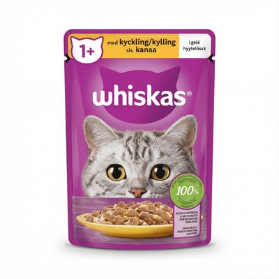 Whiskas 1+ kjúklingur í hlaupi 85 g