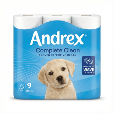 Andrex Complete Clean 9 rúllur