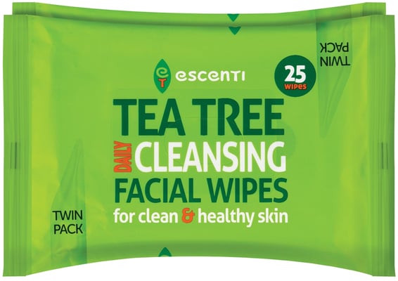 Escenti Teatree blautþurrkur 2 x 25 stk