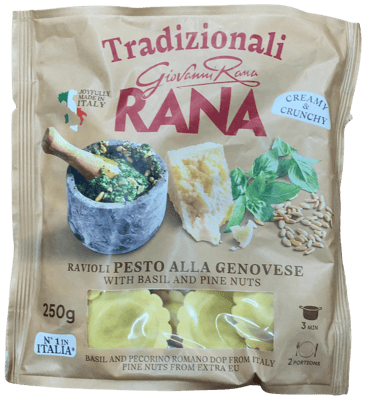 Giovanni Rana Tradizionali rjómalöguð stökk ravíólí með pestói að genúískum hætti 250 g