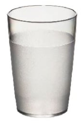 Glært plastglas 25 cl.