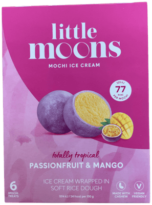 Little Moons algerlega suðrænn ástaraldin- og mangó mochi-ís 192 g