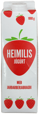 MS Heimilis jógúrt með jarðarberjabragði 1000 g