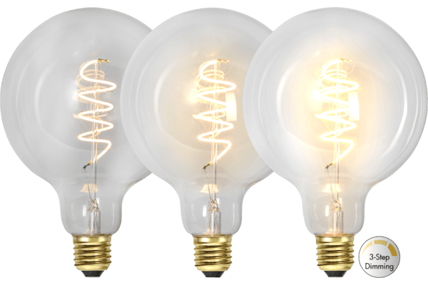 LED LAMP E27 G125 3-STEP CLICK