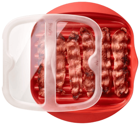 Lekue bacon bakki fyrir örbylgjuofn