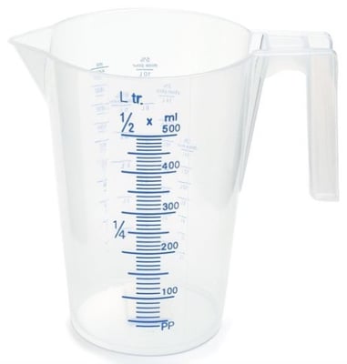 Mælikanna plast 0,5 lítra