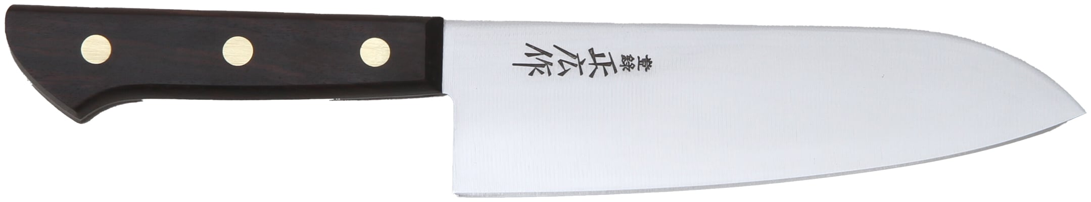Masahiro Virgin Carbon Santoku 17 cm. - Viðarhandfang - Economy