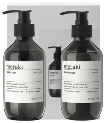 Meraki gjafasett Silky Mist handsápa og krem