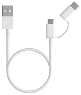 Mi 2-in-1 Cable Micro USB to Type C 100cm
