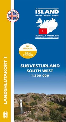 Suðvesturland 1:200 000: Landshlutakort 1