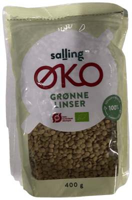 Salling lífrænar grænar linsur