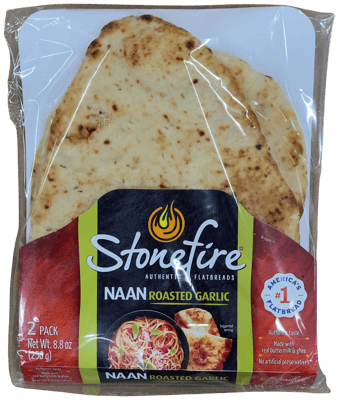 Stonefire naanbrauð með ristuðum hvítlauk, 2 stk., 250 g
