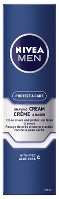 Nivea Men Protect & Care rakkrem í 1 pakka (1 x 100 ml) með rjómakenndu froðu fyrir mildan rakstur, húðvænt rakkrem fyrir karla