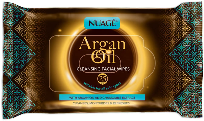 Nuage Argan oil blautþurrkur fyrir andlit 25 stk