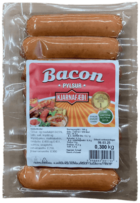 Kjarnafæði Bacon Pylsur 300 g