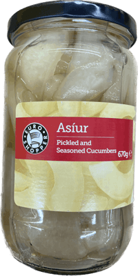 Asíur súrsaðar og kryddaðar gúrkur 670 g