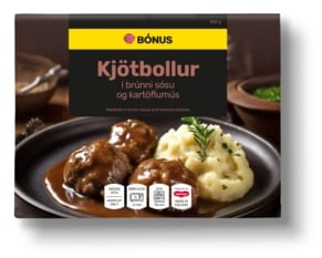 Bónus réttur kjötbollur í brúnni sósu 450 g