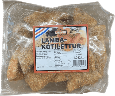K.f lambakótilettur í raspi ca. 1 kg