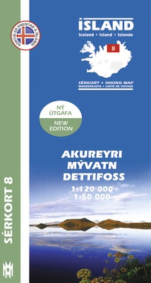 Akureyri, Mývatn, Dettifoss 1: 120 000 - Sérkort 8