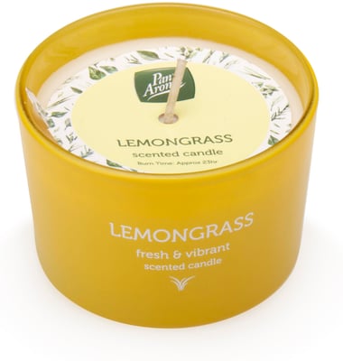 Pan Aroma ilmkerti í fallegu glasi með ilm af Lemongrass