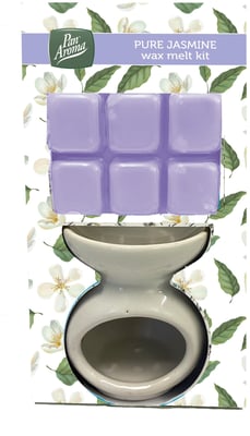 Pan Aroma Ilmolíu lampi og ilmvax (e. wax burner) með ilm af Pure Jasmine 6 stk