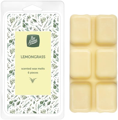 Pan Aroma vax kubbar fyrir ilmolíu lampa með ilm af Lemongrass 6 stk