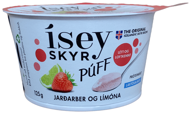 Ísey Skyr Púff Jarðarber og límóna 125 g