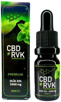 Premium CBD Olía / +33% (36%) 3300mg Sterk / 10ml / Mintu
