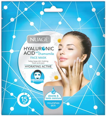 Nuage Hyaluronic Acid rakagefandi andlitsmaski með kamillu  1 meðferð