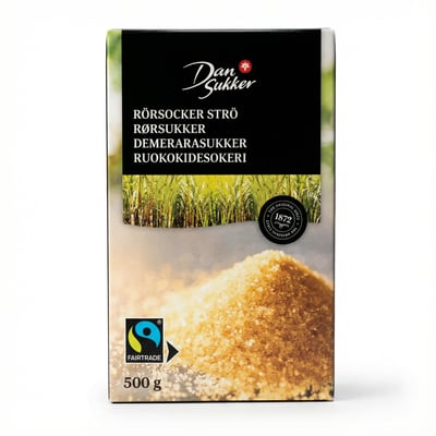 Dansukker Demerara Fairtrade reyrsykur 500 g