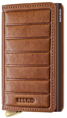 Secrid Slimwallet - Emboss Lines - Cognac Brown