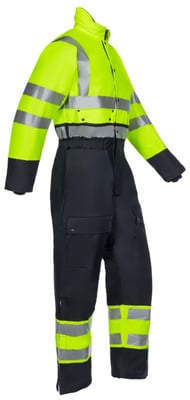 Sioen Rabaul fóðraður regngalli HiVi gulur