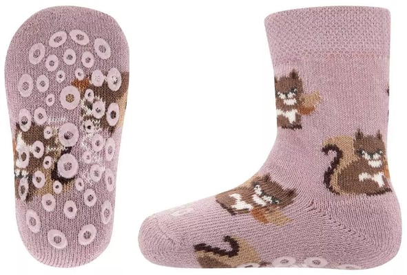 Sokkar með skriðdoppum dustypink