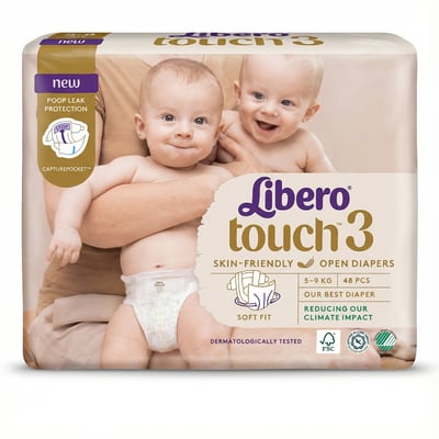 Libero Touch 3 opnar bleiur 5-9 kg 48 stk