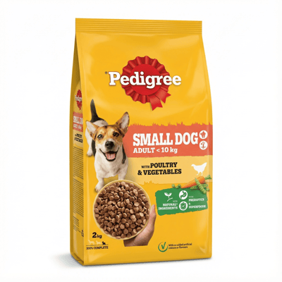 Pedigree fyrir fullorðna smáhunda með alifuglakjöti og grænmeti 2 kg