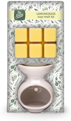 Pan Aroma Ilmolíu lampi og ilmvax (e. wax burner) með ilm af Lemongrass 6 stk