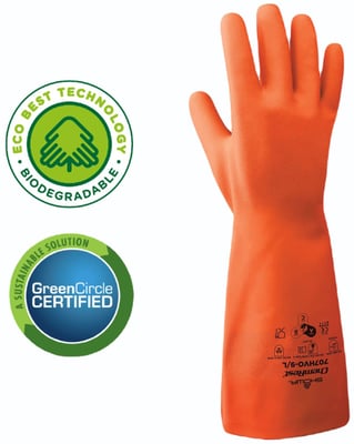 Showa hanskar 707HVO orange, umhverfisvænir