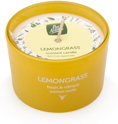 Pan Aroma ilmkerti í fallegu glasi með ilm af Lemongrass
