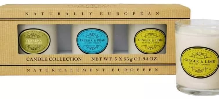 Naturally European Candle Collection 3 x 55 gr