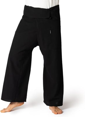 Thai Fisherman Pants Classic Svartar - กางเกงชาวประมงไทย