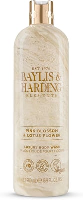 Baylis & Harding Elements Pink Blossom & Lotus Flower Lúxus Bað- og Sturtusápa 500 ml