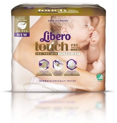 Touch Premature – fyrirbura – bleyjur 0-2,5 kg 24 stk