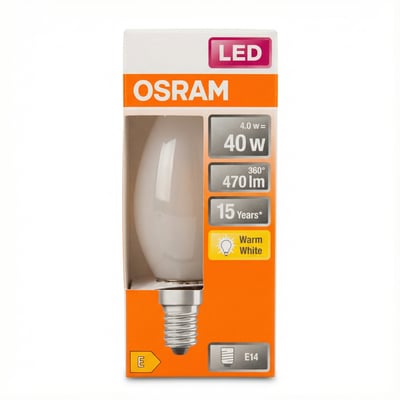 Osram LED-ljósapera hlýhvít E14 4 W 470 lm 2700 K