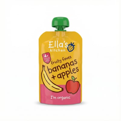 Ella's Kitchen lífrænir bananar + epli 120 g