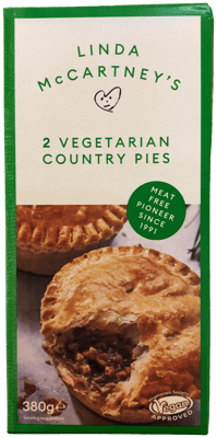 Linda McCartney's 2 grænmetis sveitabökur 380 g